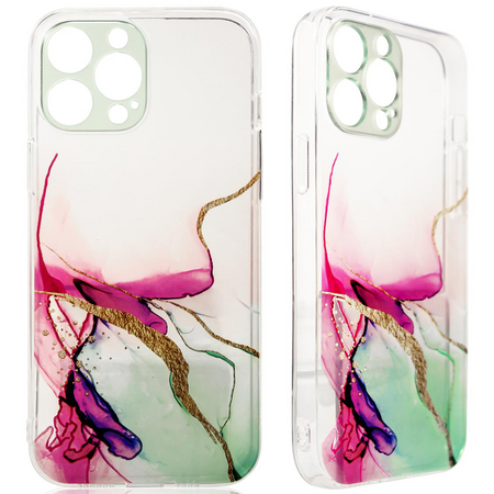 Marble Case etui do Samsung Galaxy A12 5G żelowy pokrowiec marmur miętowy