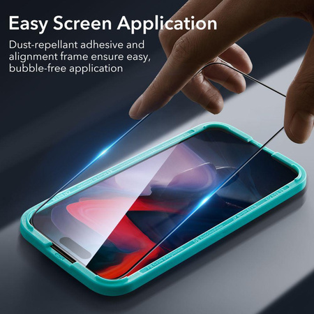 SZKŁO HARTOWANE ESR TEMPERED GLASS 2-PACK IPHONE 15 PRO BLACK