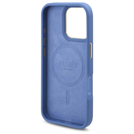 Guess GUHMP16LU4GPRB iPhone 16 Pro6.3 niebieski/blue hardcase 4G Logo Plate MagSafe
