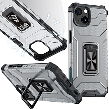 Crystal Ring Case pancerne hybrydowe etui pokrowiec + magnetyczny uchwyt iPhone 12 mini czarny