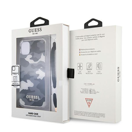 Guess GUHCN61KSARBK iPhone 11 6,1" / Xr czarny/black hardcase Camo Collection