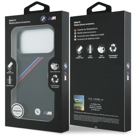 BMW ETUI M TRICOLOR METAL LOGO MAGSAFE DO IPHONE 17 PRO POKROWIEC Z LOGO