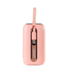 Joyroom powerbank 10000mAh Colorful Series 22.5W z 2 wbudowanymi kablami USB C i Lightning różowy (JR-L012)