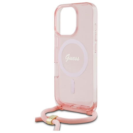 GUESS CASE HARDCASE DO IPHONE 16 PRO MAX 6.9” CROSSBODY CORD Z MAGNETEM