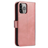 Magnet Case elegancki futerał etui pokrowiec z klapką i funkcją podstawki iPhone 13 Pro różowy