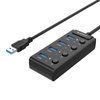 ORICO HUB USB 3.0 ROZGAŁĘŹNIK USB 4x PORTY DO LAPTOP KOMPUTER Z WŁĄCZNIKAMI