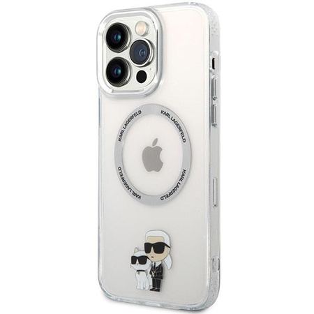 Etui Karl Lagerfeld KKLHMP13XHNKCIT na iPhone 13 Pro Max hardcase - przezroczyste Iconic Karl&Choupette Magsafe