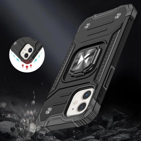WOZINSKY POKROWIEC RING ARMOR DO IPHONE 14 PLUS PANCERNY MAGNETYCZNY UCHWYT