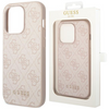 Guess GUHCP14LG4GFPI iPhone 14 Pro 6,1" różowy/pink hard case 4G Metal Gold Logo