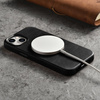 iCarer Oil Wax Premium Leather Case skórzane etui iPhone 14 Plus magnetyczne z MagSafe czarny (WMI14220703-BK)