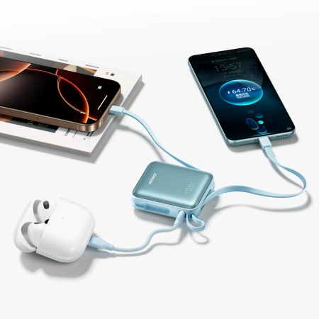 JOYROOM POWERBANK 22,5W 10000MAH Z DWOMA KABLAMI DO TELEFONÓW SZYBKIE