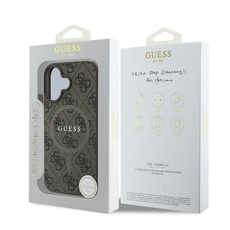 GUESS ETUI HARDCASE DO IPHONE 16 PLUS 6.7 DO MAGSAFE RING LOGO CLASSIC