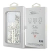 Etui Guess Liquid Glitter Gold Stripes na iPhone 15 Pro - przezroczyste