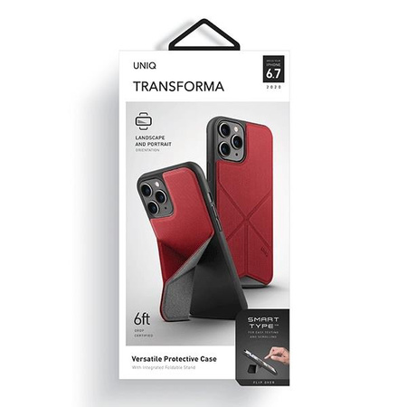 Etui Uniq Transforma na iPhone 12 Pro Max - czerwone