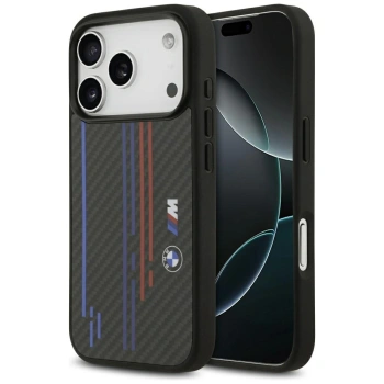 Etui BMW M Kevlar Lines & Logo MagSafe na iPhone 17 Pro - czarne