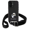 KARL LAGERFELD POKROWIEC DO IPHONE 16 6.1 KLHCP16SSAKCPBK Z PINEM METALOWYM