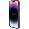 Etui Guess Grip Stand 4G Triangle Strass na iPhone 15 Pro - brązowe