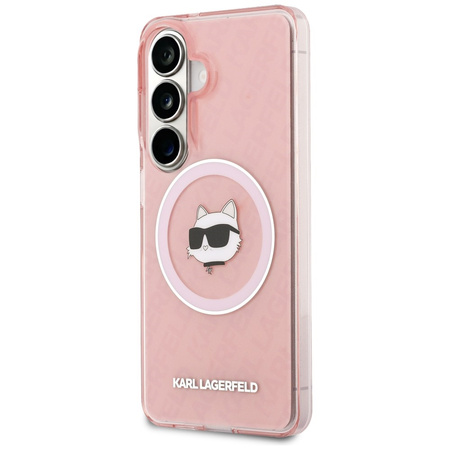 Etui Karl Lagerfeld IML Repeated         Choupette MagSafe do Samsung Galaxy S26 różowy