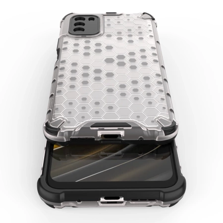 HURTEL HONEYCOMB ETUI PANCERNE Z ŻELOWĄ RAMKĄ DO XIAOMI POCO M3 OCHRONNE