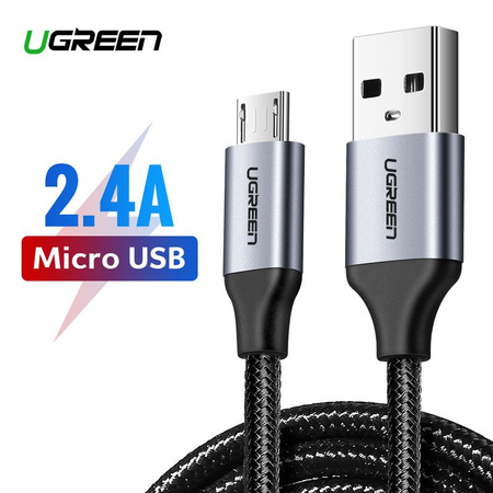 UGREEN KABEL MICRO USB DO SZYBKIEGO ŁADOWANIA QC 3.0 1.5M 2.4A DO TELEFONÓW