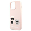 Etui Karl Lagerfeld KLHCP13XSSKCI na iPhone 13 Pro Max hardcase jasno różowy/light pink Silicone Karl&Choupette