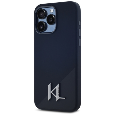 KARL LAGERFELD ETUI DO IPHONE 15 PRO SILICONE SHADOW METAL INITIAL MAGNETIC