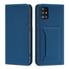 Magnet Card Case etui do Xiaomi Redmi Note 11 Pro pokrowiec portfel na karty kartę podstawka niebieski