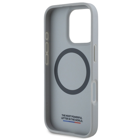 BMW BMHMP16L23PUDTS iPhone 16 Pro 6.3 szary/grey hardcase M Carbon Tricolor Line MagSafe