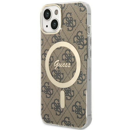 Etui Guess GUHMP14SH4STW na iPhone 14 - brązowe 4G MagSafe