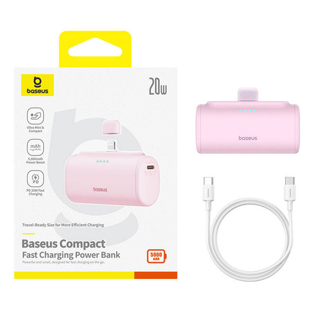 BASEUS POWERBANK OS-COMPACT 5000MAH 20W DO TELEFONÓW SZYBKA ŁADOWARKA USB-C