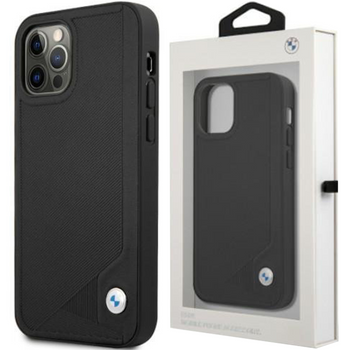 Etui BMW BMHCP12LRCDPK iPhone 12 Pro Max 6,7" czarny/black hardcase Leather Deboss