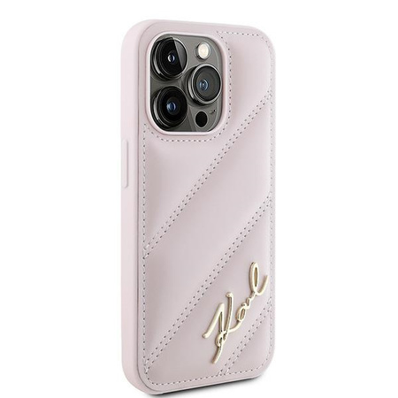 KARL LAGERFELD POKROWIEC HARDCASE DO IPHONE 15 PRO MAX 6.7 DIAGONAL QUILTED