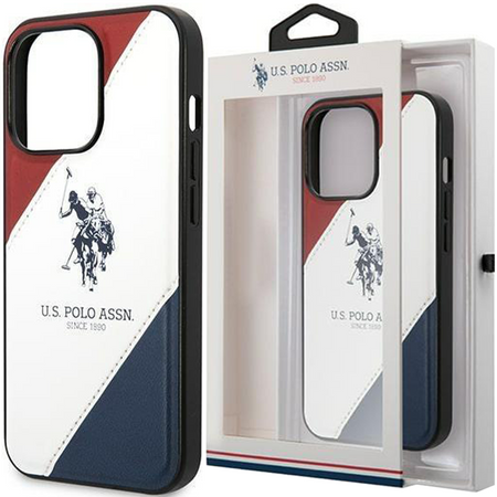 US Polo USHCP14SPSO3 iPhone 14 6,1" biały/white Tricolor Embossed