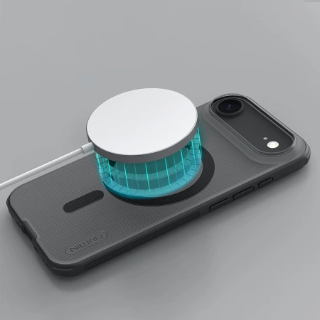 Etui Nillkin Super Frosted Shield Pro kompatybilne z MagSafe na iPhone 17 Air - przezroczyste czarne