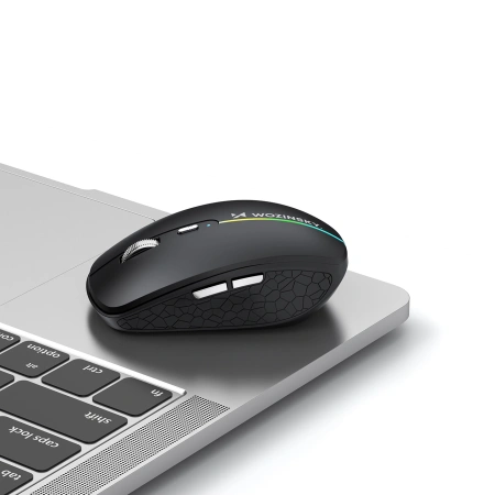 Mysz bezprzewodowa Wozinsky WMGK-1132 podświetlana RGB - czarna