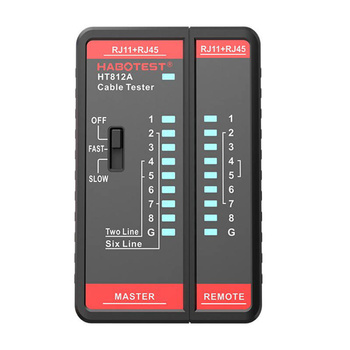 HABOTEST TESTER KABLI RJ11 RJ45 DO TELEFONÓW I KOMPUTERÓW POMIAR POŁĄCZENIA