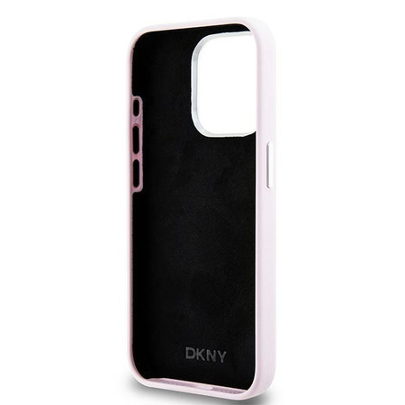 DKNY ETUI LIQUID SILICONE DO IPHONE 14 PRO 6.1 Z LOGO METALOWYM DO MAGSAFE