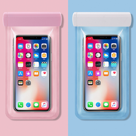 Wodoodporne etui na telefon 115 mm x 220 mm torebka na basen plażę białe