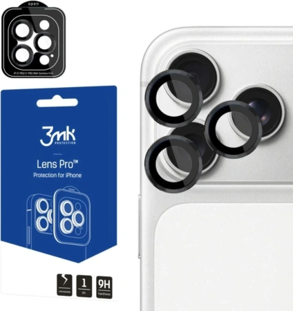 3MK LENS PROTECTION PRO BLACK DO IPHONE 17 PRO MAX OCHRONA OBIEKTYWU