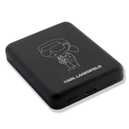 Etui Karl Lagerfeld Powerbank indukcyjny KLPBMKIOTTGK 5W 3000mAh - czarne Ikonik MagSafe
