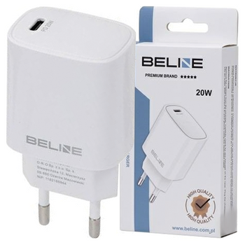 BELINE ŁADOWARKA SIECIOWA 1X USB-C 20W DO IPHONE 12 13 14 SZYBKIE ŁADOWANIE