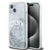DKNY POKROWIEC HARDCASE LIQUID GLITTER DO IPHONE 15 14 13 6.1 Z DUŻYM LOGO