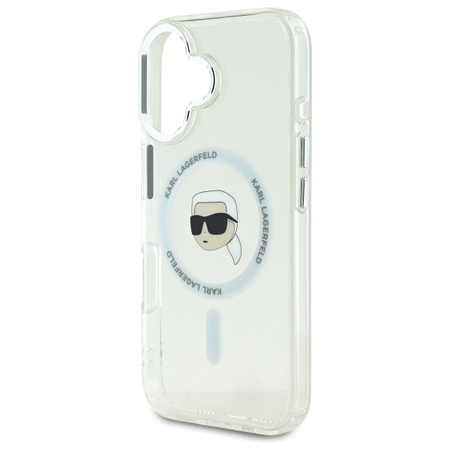 KARL LAGERFELD ETUI HARDCASE DO IPHONE 16 6.1 DO MAGSAFE METAL KARL HEAD