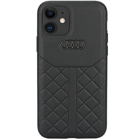 Etui Audi Genuine Leather na iPhone 11 / Xr - czarne AU-TPUPCIP11R-Q8/D1-BK