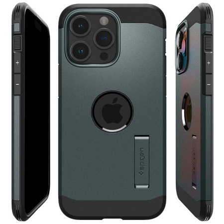 Etui Spigen Tough Armor MagSafe z podstawką do iPhone 15 Pro - zielone