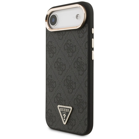 Etui Guess 4G Triangle Logo MagSafe do iPhone Air czarny złoty