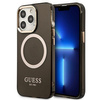 Guess GUHMP13XHTCMK iPhone 13 Pro Max 6,7" czarny/black hard case Gold Outline Translucent MagSafe