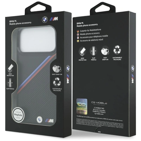 BMW ETUI M TRICOLOR METAL LOGO DO IPHONE 17 PRO MAX MAGSAFE LUKSUSOWA