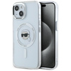 KARL LAGERFELD ETUI MAGNETYCZNE DO IPHONE 15 PLUS METALOWE Z LOGO KARL HEAD