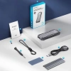 Wzmocniona kieszeń dyskowa Orico OXS2C3-G2 M.2 NVMe/SATA SSD USB-C 3.2 taktyczna - szara